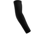 Black arm sleeve with text and close-up details on a white background