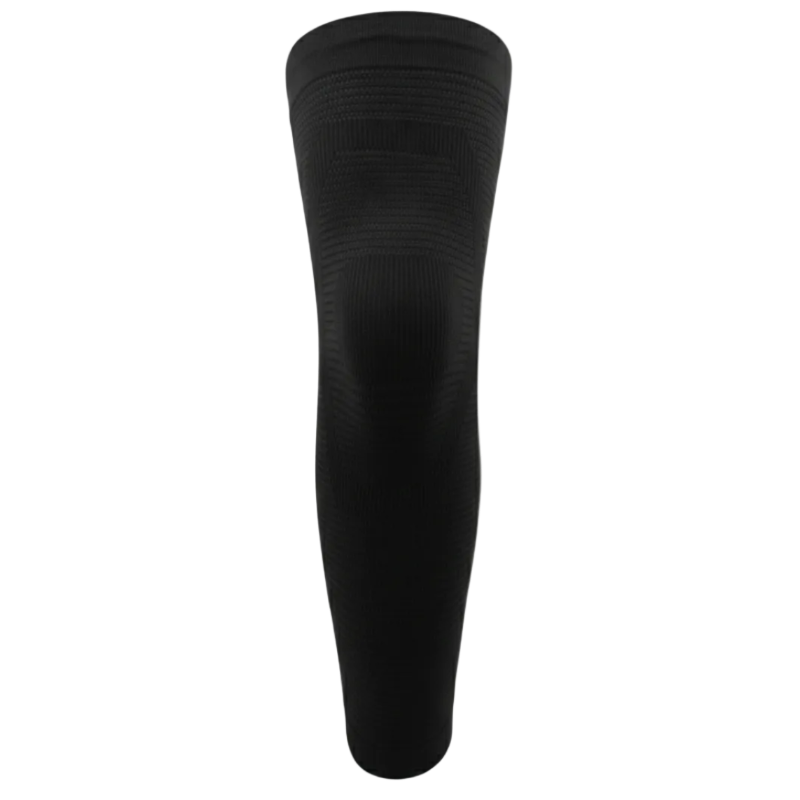 Black knee-high sock on a white background