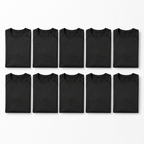 Black long sleeve compression shirt 10-pack folded grid for team orders