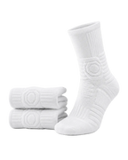 GameDay Skin white cushioned athletic socks 3-pack with ribbed crew design