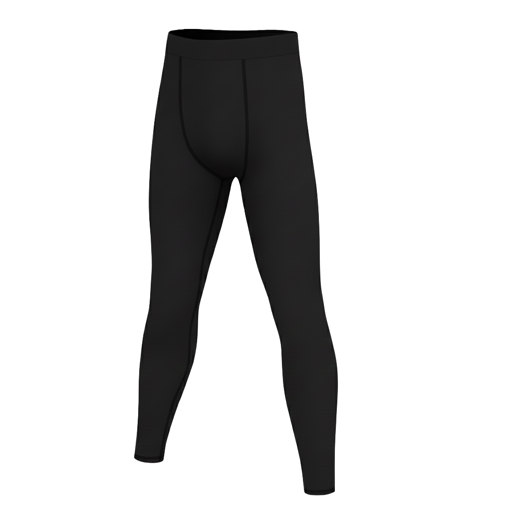 Black compression leggings on a white background