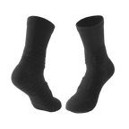 Pair of black socks on a white background