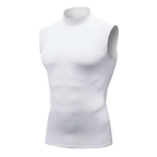 White sleeveless top on a white background