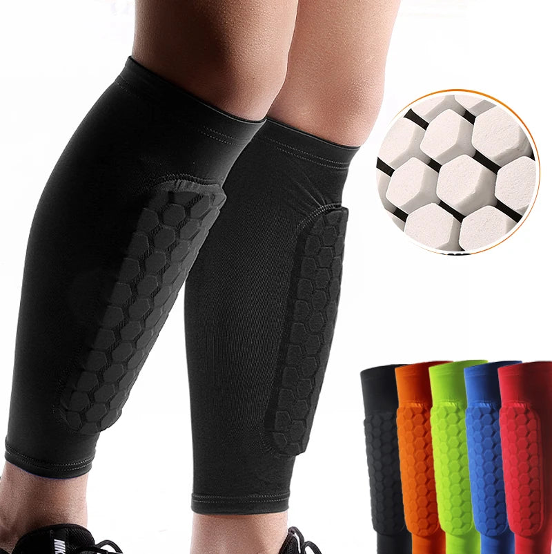 Padded Compression Shin Guard Socks Sleeves with Foam