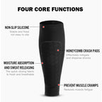 Padded Compression Shin Guard Socks Sleeves with Foam