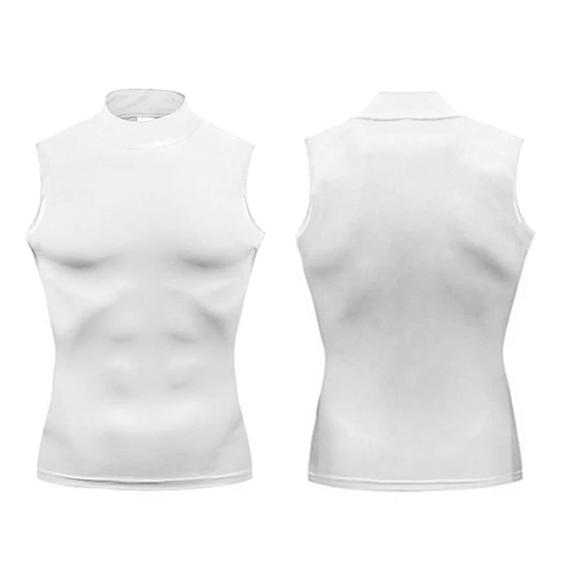 Sleeveless Turtleneck Compression Shirt