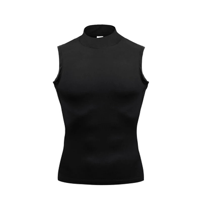 Sleeveless Turtleneck Compression Shirt