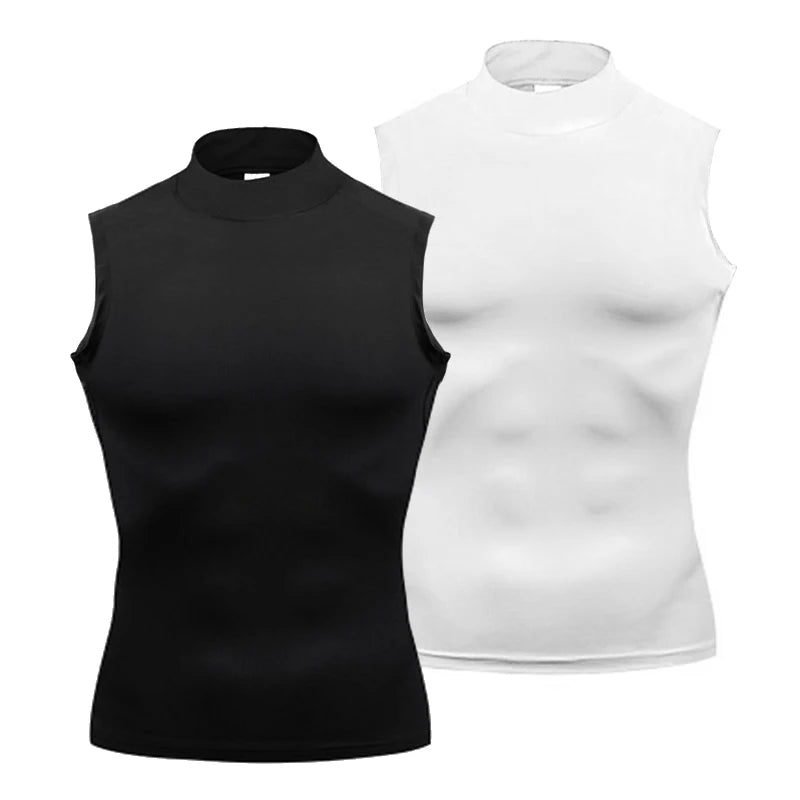 Sleeveless Turtleneck Compression Shirt