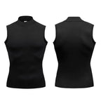 Sleeveless Turtleneck Compression Shirt