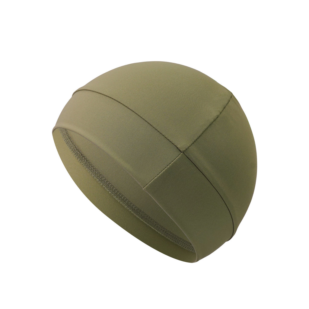 Green skull cap on a white background