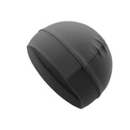 Gray beanie hat on a white background