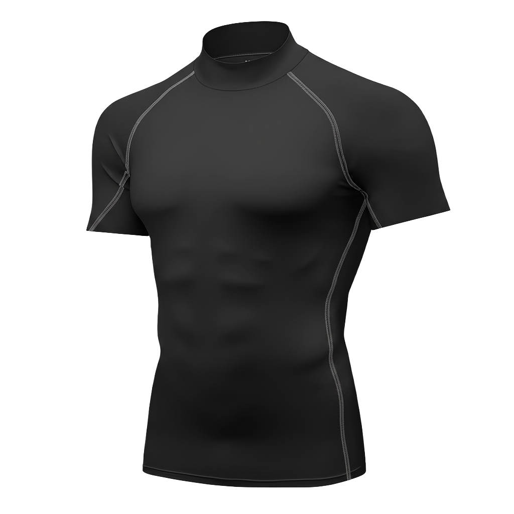 GDSkin Turtleneck Short Sleeve Compression Shirt