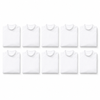 White mock neck compression shirt 10-pack folded in grid layout