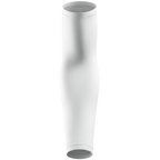 White cylindrical light fixture on a white background