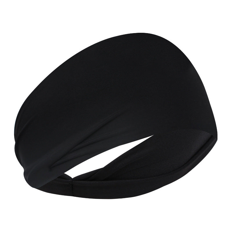 Black headband on a white background