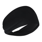 Black headband on a white background