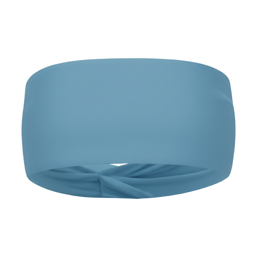 Blue headband on a white background
