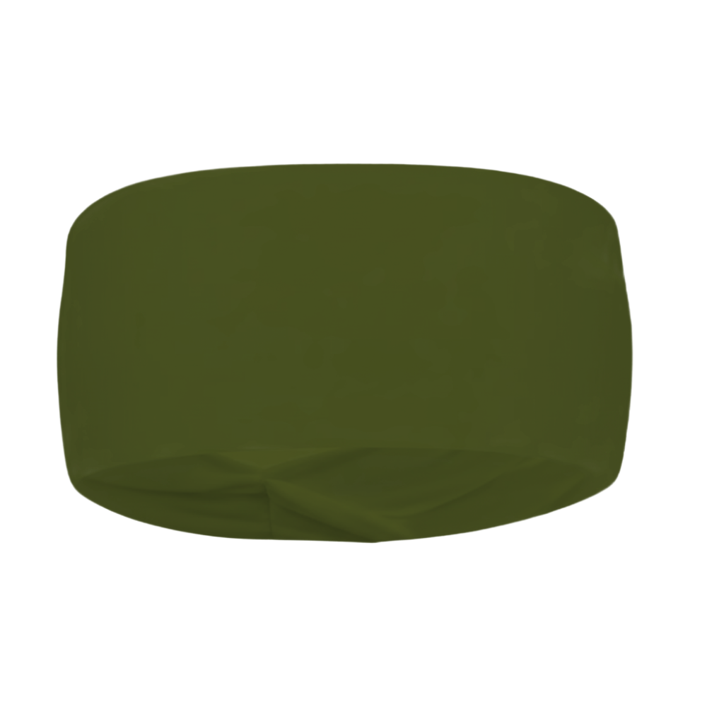Green cushion on a white background