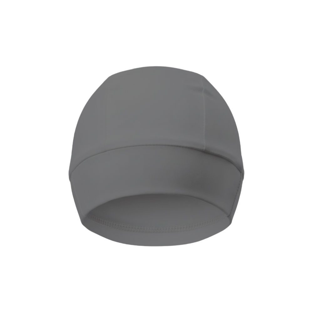 Gray beanie on a white background