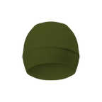 Green beanie hat on a white background