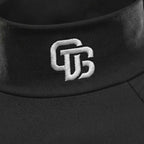 Black short sleeve mock neck compression shirt in premium studio angled view